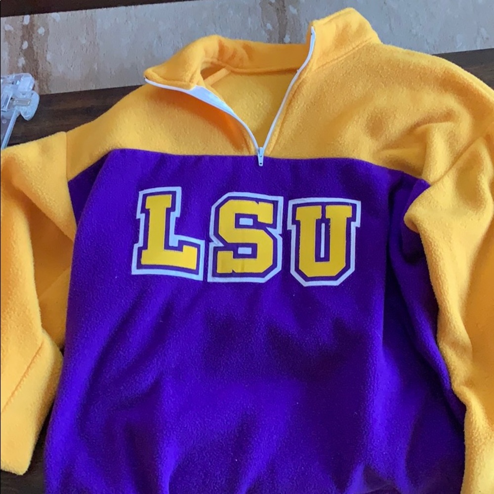 Throwback/ Retro/ Old School LSU pull over